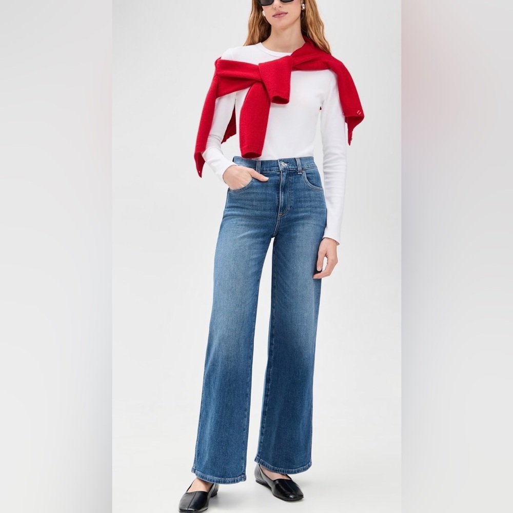 LE JEAN Juliette Wide Leg High Rise Jeans Size 26 Made in USA